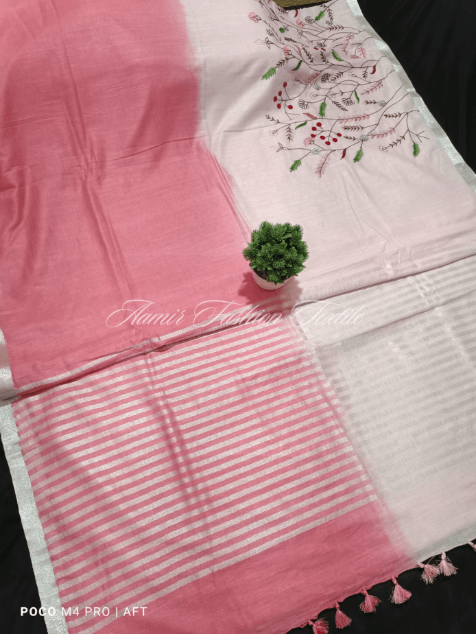 Bridal Hand Work Saree for Wedding with pot click by AFT