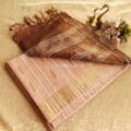 Stylish Semi Silk Sarees on the floor with pot