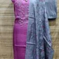 Tussar Silk Churidar Salwar Suit Material with Elegant Embroidery Design