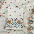 White Embroidered Salwar Kameez Material