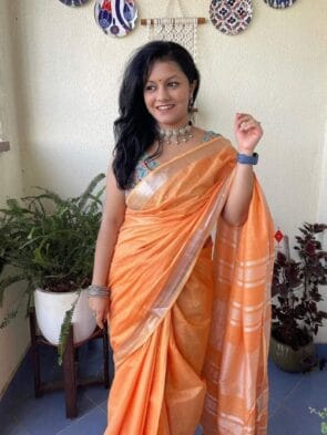 Bhagalpuri Linen Cotton Saree Online Shopping