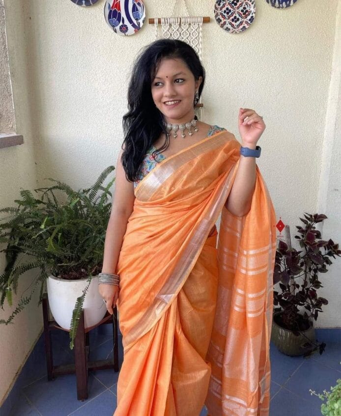 Bhagalpuri Linen Cotton Saree Online Shopping