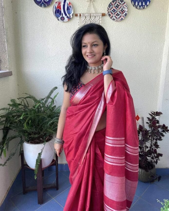 Bhagalpuri Linen Cotton Saree Online Shopping