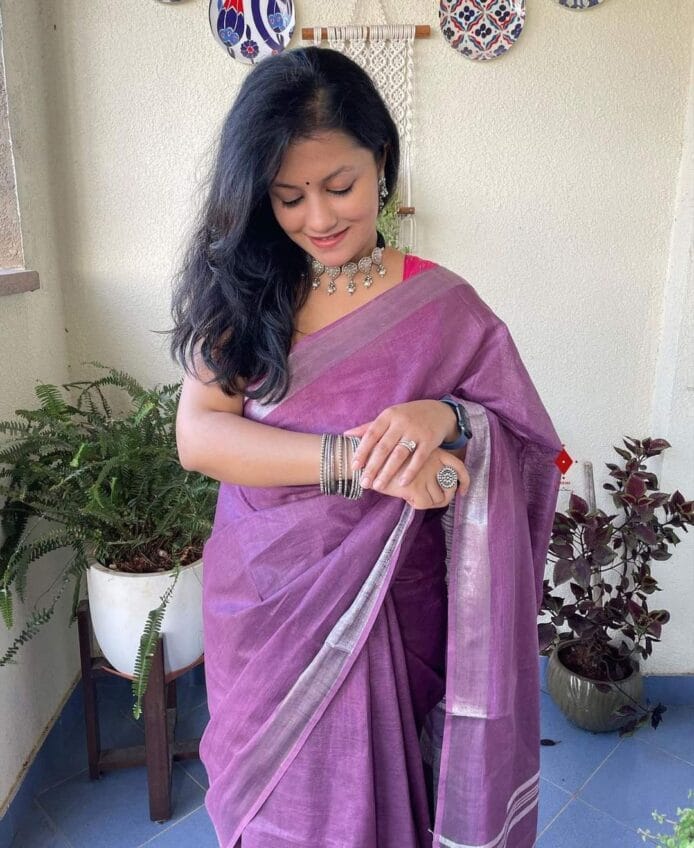 Bhagalpuri Linen Cotton Saree Online Shopping