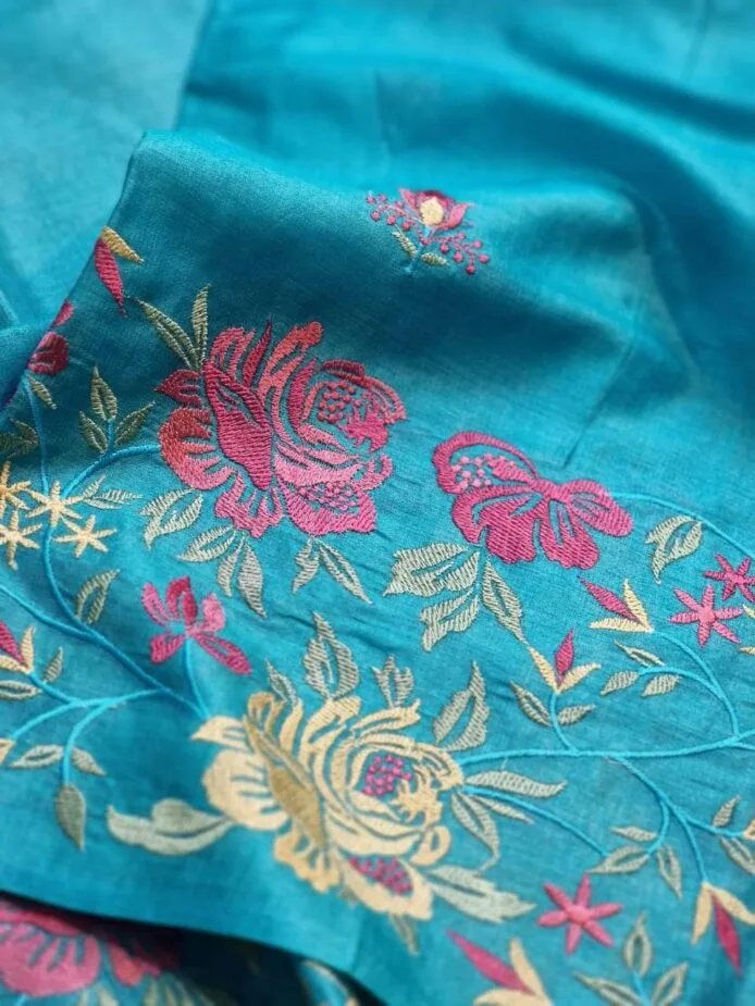Bhagalpuri Silk Saree with Embroidery work