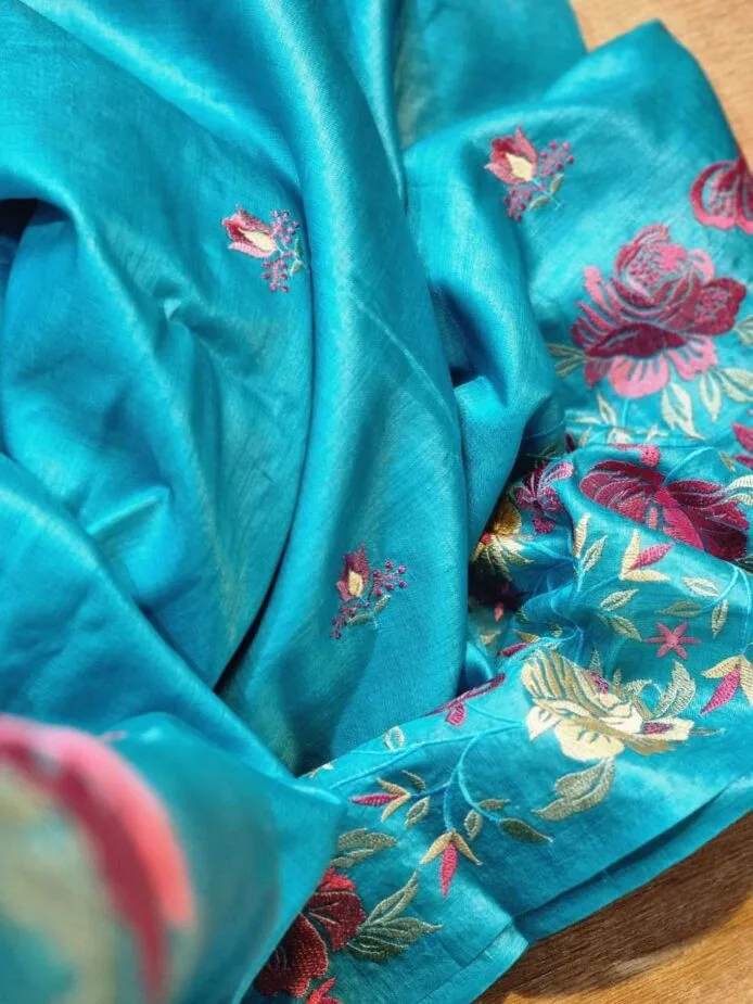 Bhagalpuri Silk Saree with Embroidery work
