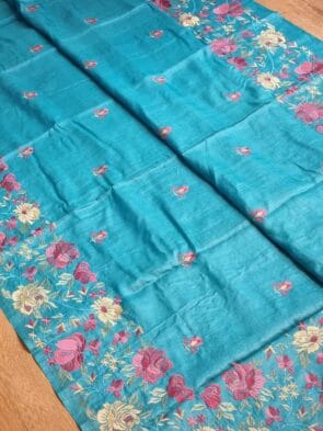 Bhagalpuri Silk Saree with Embroidery work