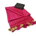 Semi Tussar Silk Sarees | Soft Silk with Stripes & Dobby Woven Blouse