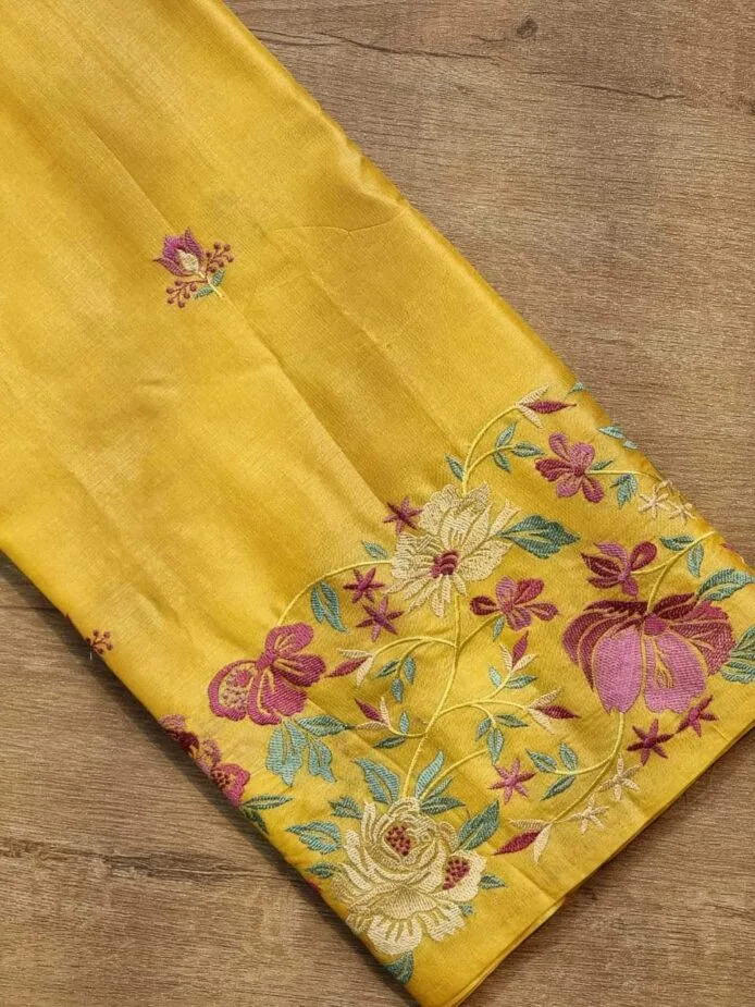 Tussar Silk Saree with Embroidery