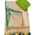 pure cotton linen sarees with blouse