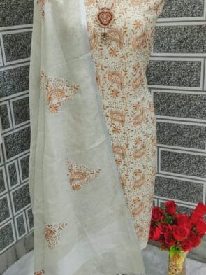 Embroidered Salwar Kameez Material with Pot and dummy