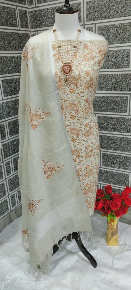 Embroidered Salwar Kameez Material with Pot and dummy