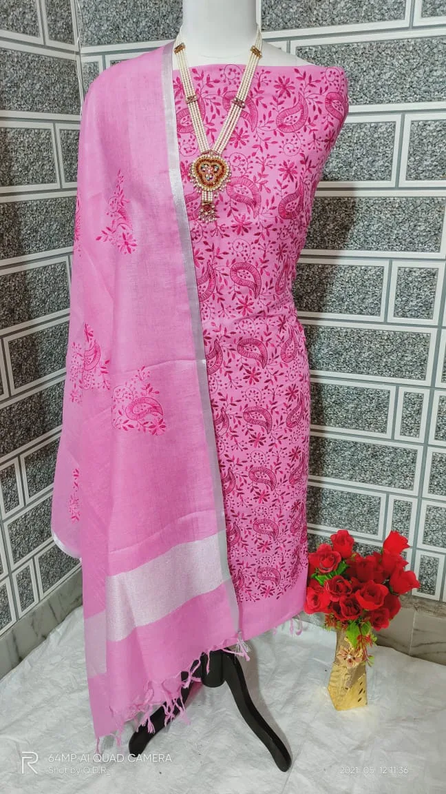 Embroidered Salwar Kameez Material with Pot and dummy