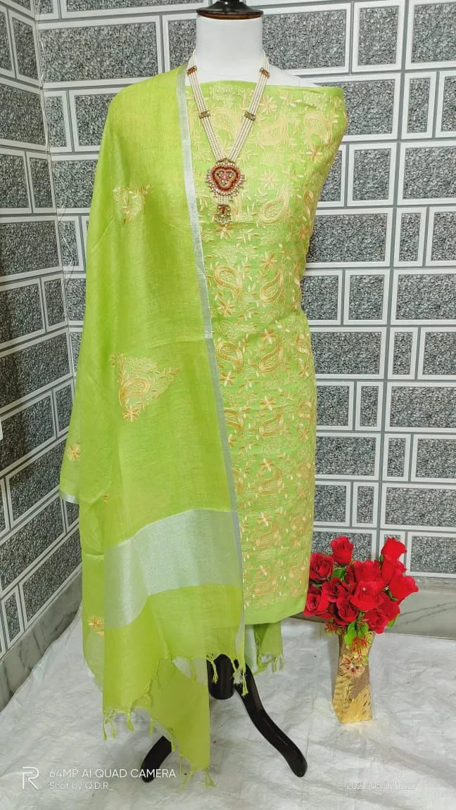 Embroidered Salwar Kameez Material with Pot and dummy