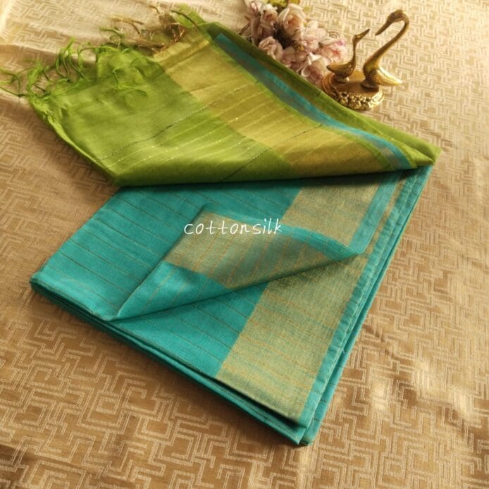 Pure kota silk saree with sequin pallu