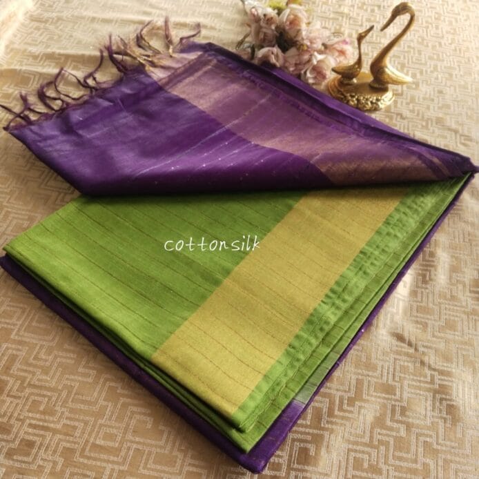 Pure kota silk saree with sequin pallu