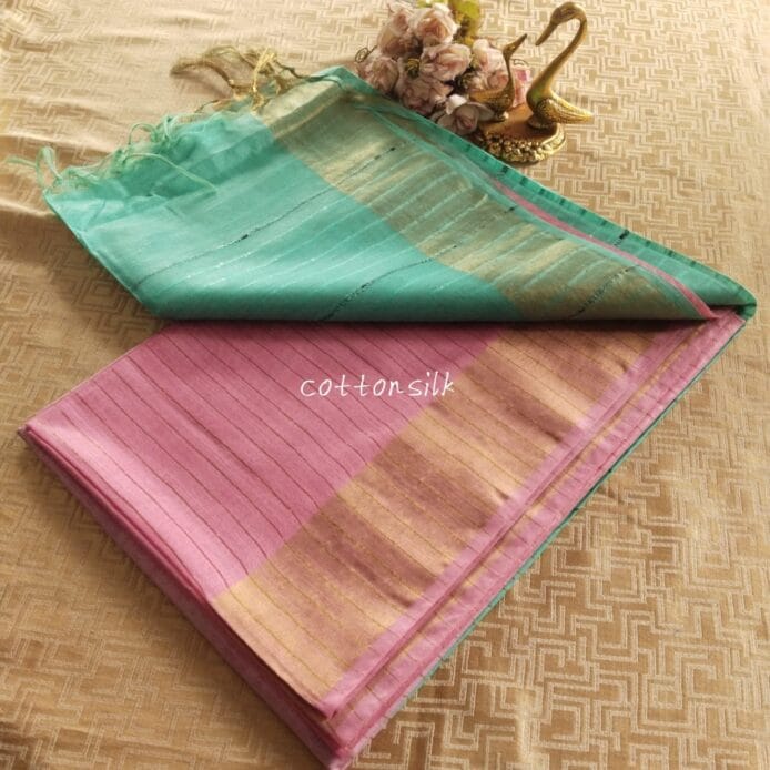 Pure kota silk saree with sequin pallu