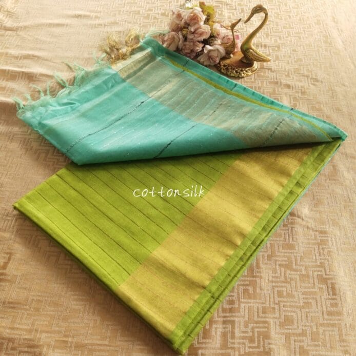 Pure kota silk saree with sequin pallu