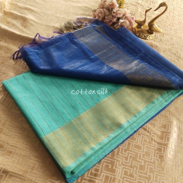 Pure kota silk saree with sequin pallu