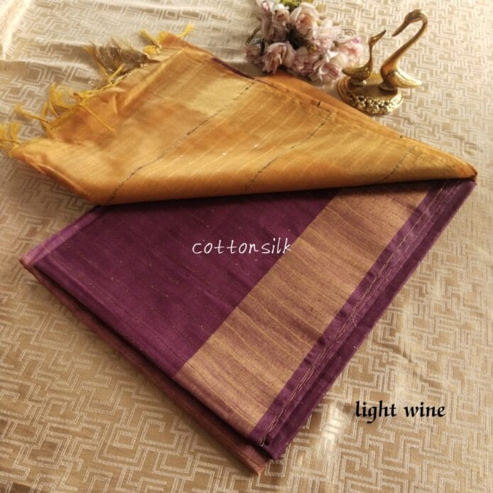 Pure kota silk saree with sequin pallu