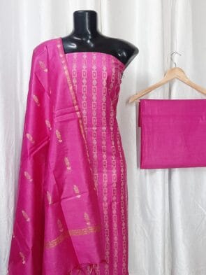 Unstitched Handloom Cotton Silk Dress Material for Women