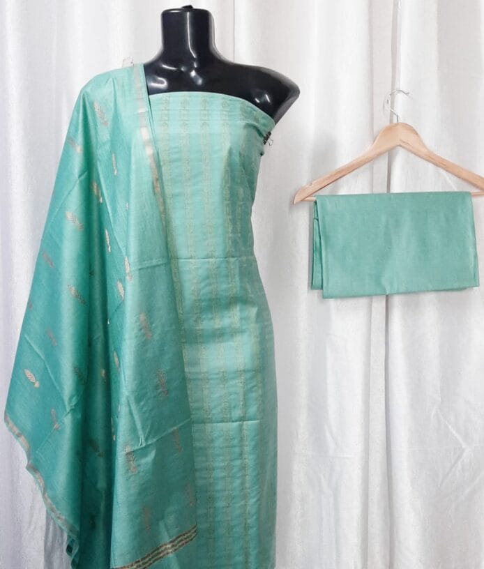 Unstitched Handloom Cotton Silk Dress Material for Women