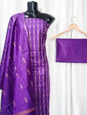 Unstitched Handloom Cotton Silk Dress Material for Women