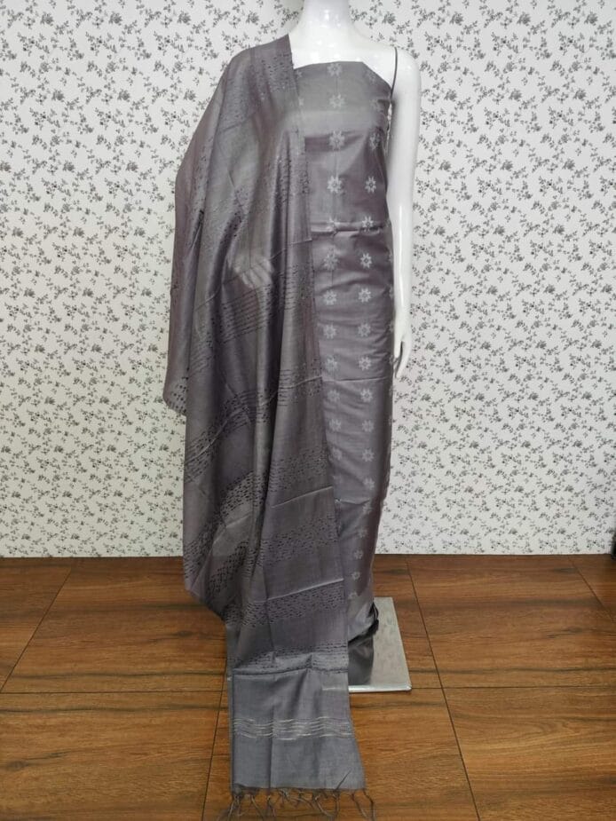 Cotton Silk Churidar Materials with dommy in picture