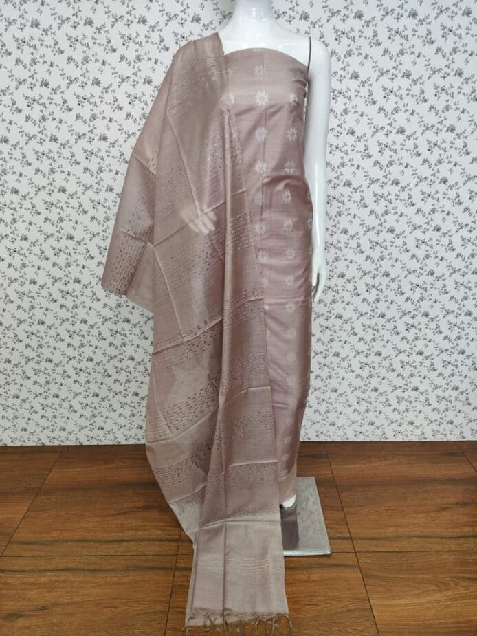 Cotton Silk Churidar Materials with dommy in picture