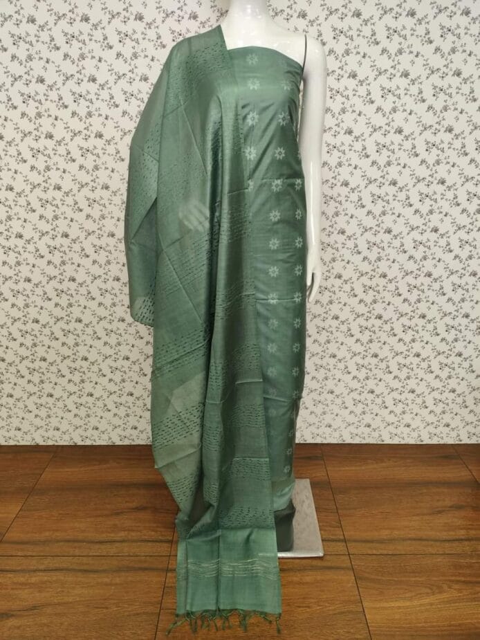 Cotton Silk Churidar Materials with dommy in picture
