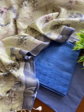Linen Salwar Suit with Digital Print Dupatta