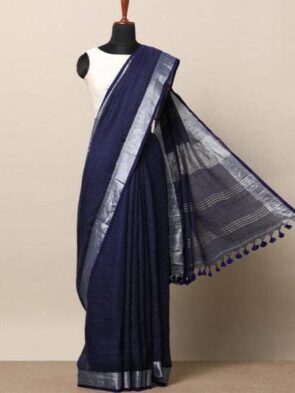 Linen by Linen saree with Dummy in picture