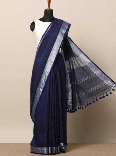 Linen by Linen saree with Dummy in picture