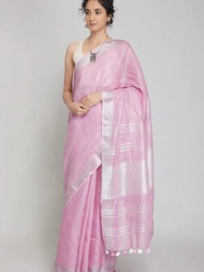 Pure Linen Sarees Online | Handloom Woven Linen Sari for All Occasions
