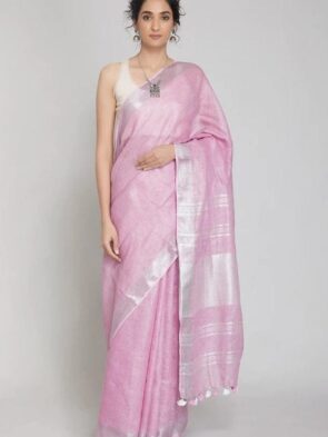 Pure Linen Sarees Online | Handloom Woven Linen Sari for All Occasions