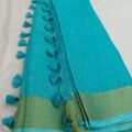Pure Linen Sarees with Zari Border