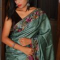 Pure Handloom Saree in Pure Tussar Silk – Parsi Hand Embroidery Work