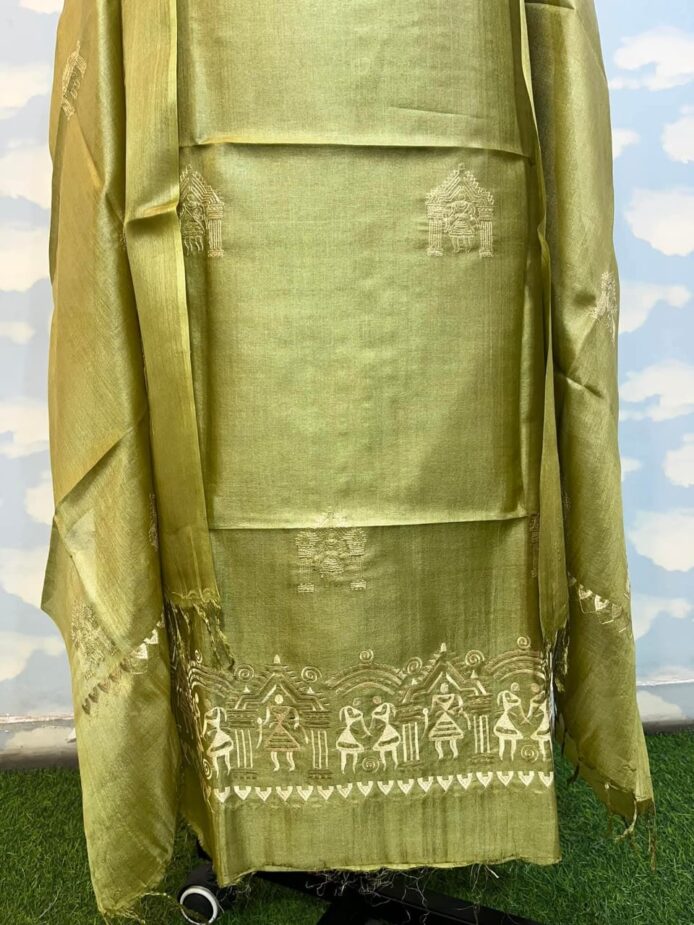 Tussar Silk Churidar Set – Pure Tussar Silk