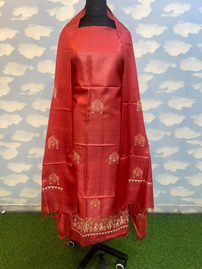 Tussar Silk Suits with Dupatta – Handloom Silk Suits
