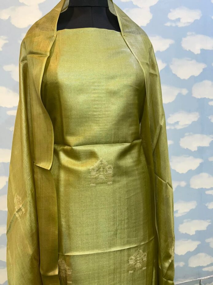 Tussar Silk Churidar Set – Pure Tussar Silk