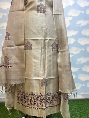 Pure Tussar Silk Suits – Handmade Embroidery Work for Festive Wear