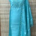 Pure Tussar Silk Cutwork Dress Material