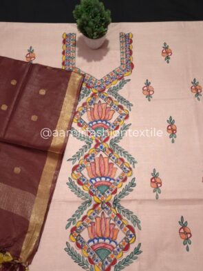 Buy Madhubani print dress material online on the floor