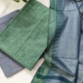 Khadi Cotton Unstitched Suit – Temple Border Dupatta