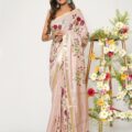 Heavy Embroidery Sarees for Wedding | Silk Linen Banarasi Saree