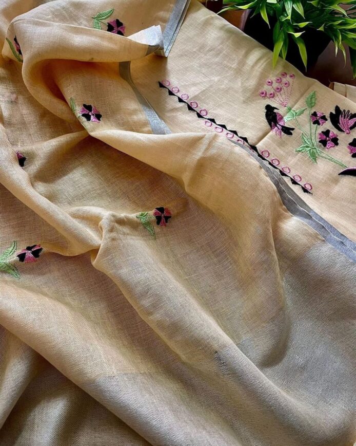 Linen Salwar Kameez with Dupatta | Embroidery Work | Party & Wedding Wear
