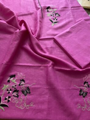 Unstitched Linen Suits for Ladies with Embroidery | Party Wear
