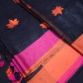Black Linen Saree with Embroidery Work Party & Wedding Wear