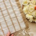 Kota Doria Saree with Zari Border Onam Saree for Women