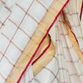 Bhagalpuri Linen Saree with Copper Zari Border Onam Saree